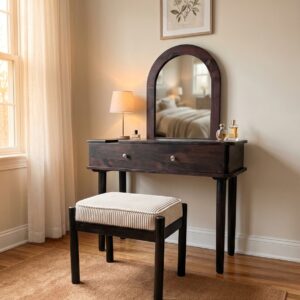 solid wood vanity with drawer