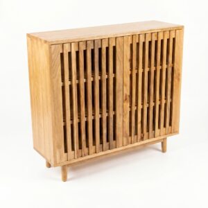 sideboard with vertical wood slats