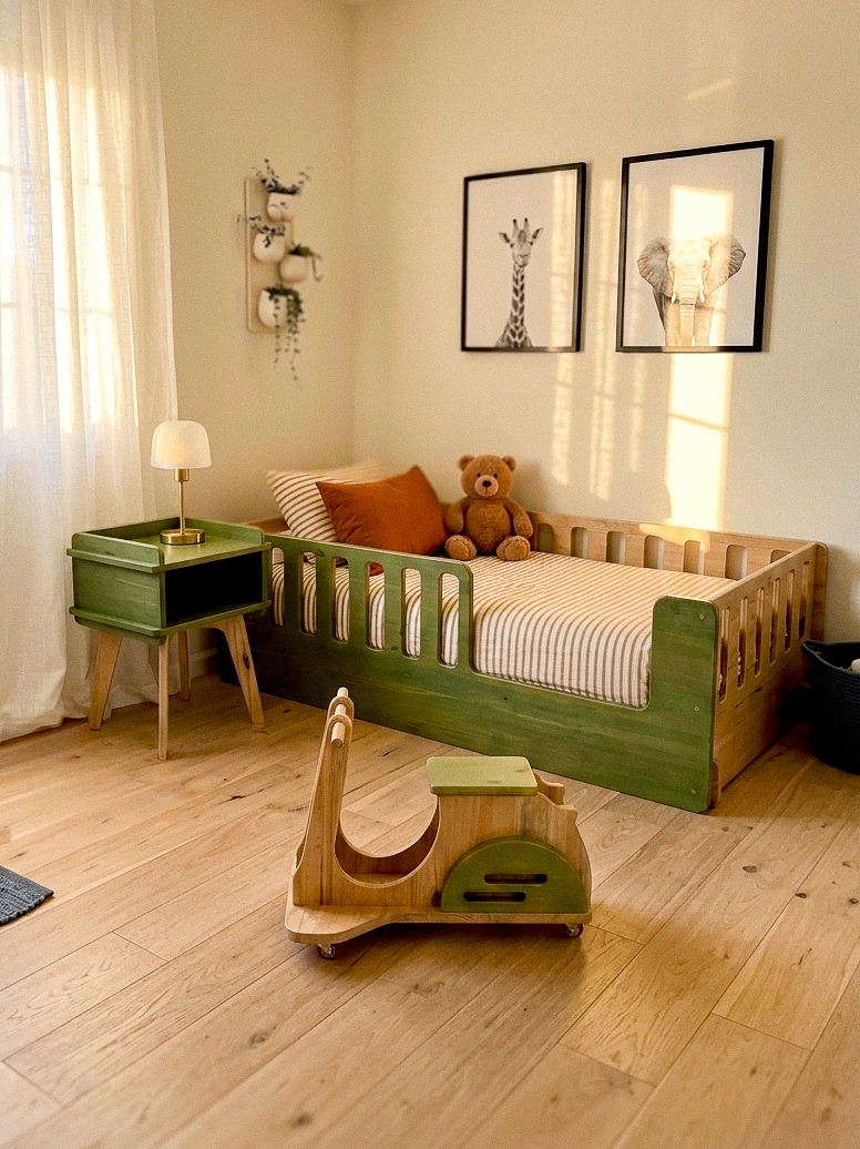 leo set children's room wooden furniture