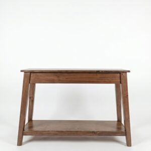 brown wooden console table for hallway