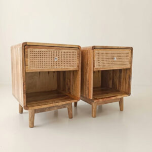 solid wood nightstand